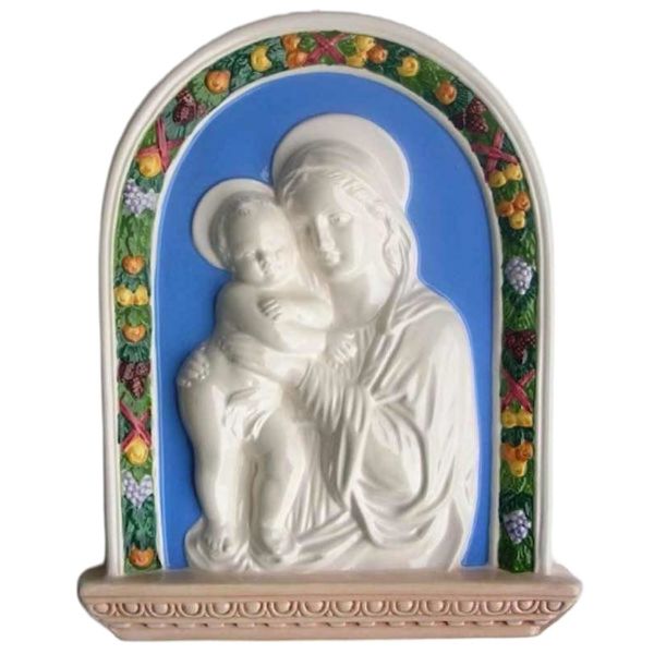 Picture of Madonna and Child 33x26 cm (13x10,2 inch) Della Robbia ceramic wall panel