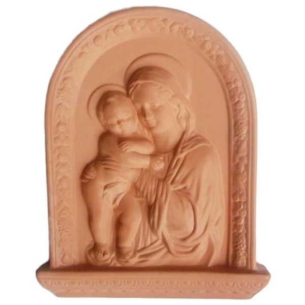 Picture of Madonna and Child 33x26 cm (13x10,2 inch) Della Robbia terracotta wall panel