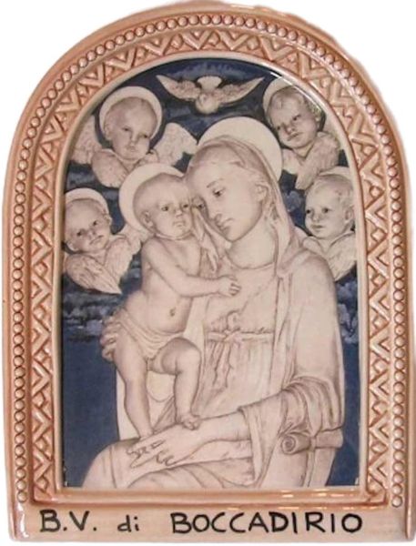 Picture of Photoceramic wall panel Virgin Mary 24 cm (9,4 inch) Della Robbia ceramic wall panel