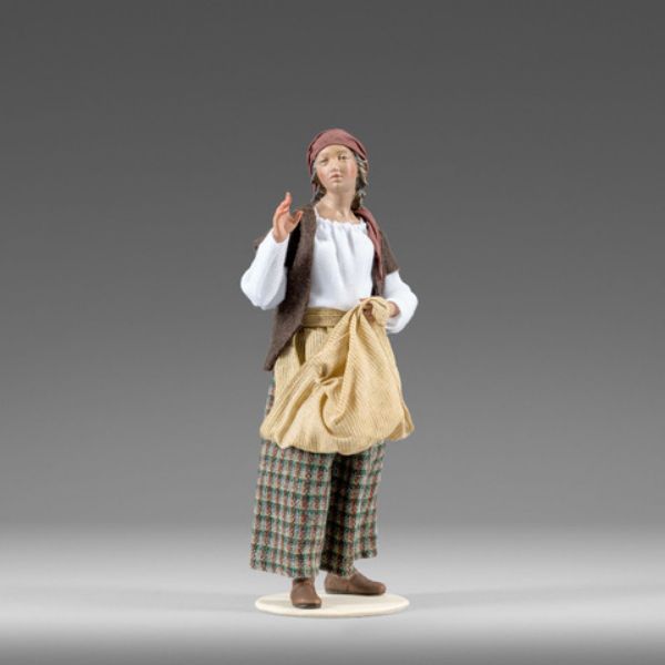 Immagine di Donna con velo Presepe Hannah Alpin 12 cm tirolese legno e stoffa