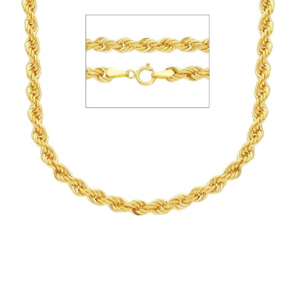 Imagen de Cadena Malla Cordón Oro Amarillo 18k cm 80 (31,5 in) gr. 11,10