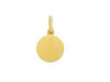 Immagine di San Giuseppe con Gesù Bambino Medaglia Sacra Pendente tonda Conio gr 1,50 Oro giallo 18kt con bordo liscio da Uomo
