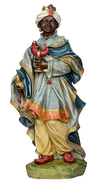 Immagine di Re Magio Moro statua Presepe Euromarchi 65 cm resina grande da esterno