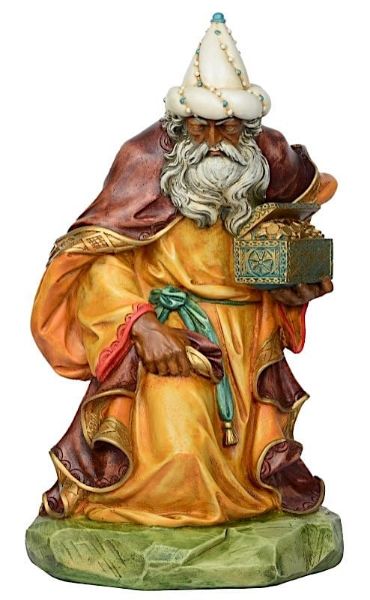 Immagine di Re Magio Mulatto statua Presepe Euromarchi 65 cm resina grande da esterno