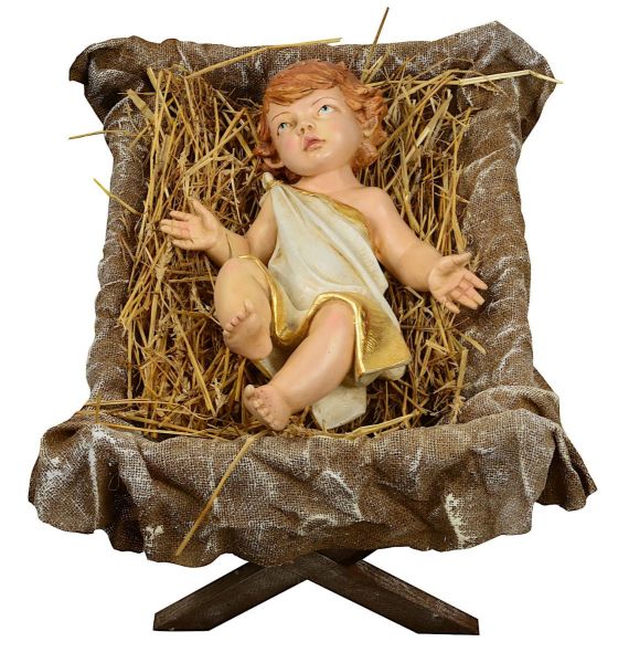 Imagen de Niño Jesús en Cuna  Belén Euromarchi grande 110 cm resina para exterior