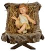 Immagine di Gesù Bambino in culla Presepe Euromarchi 95 cm in resina da esterno
