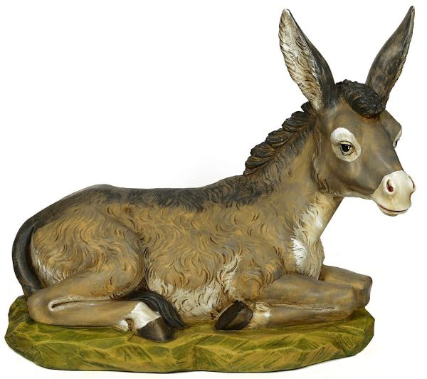 Immagine di Asino statua Presepe Euromarchi 95 cm in plastica da esterno