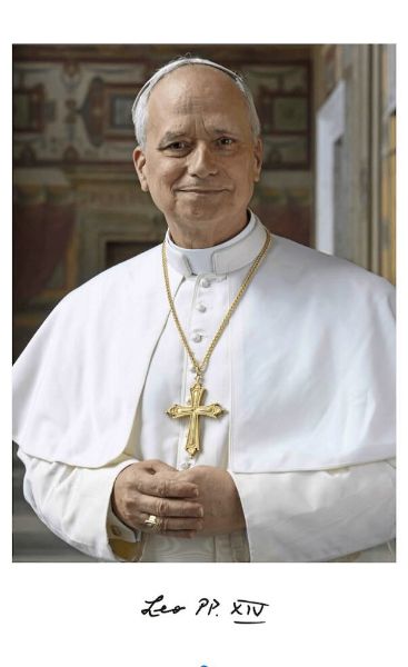 Immagine di Foto ufficiale Papa Leone XIV cm 35×50 media