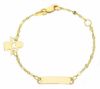Immagine di Bracciale Battesimo bimba Angioletto oro giallo 18k | Tag | 14 cm 
