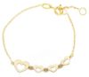 Imagen de Pulsera de Bautizo niña Corazón oro amarillo 18k | 14 cm
