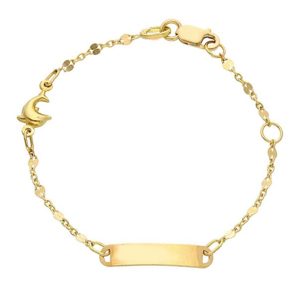 Immagine di Bracciale Battesimo Delfino oro giallo 18k | 14 cm 
