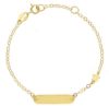 Imagen de Pulsera de Bautizo Estrella oro amarillo 18k | Tag personalizado | 12+2 cm