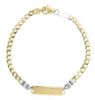 Immagine di Bracciale Battesimo bimbo oro bicolor 9k | Tag | 14 cm 