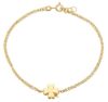 Immagine di Bracciale Battesimo bimba Quadrifoglio oro massiccio giallo 18k | 17+1 cm 