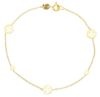 Immagine di Bracciale Battesimo bimba Quadrifogli oro giallo 9k | 18 cm 