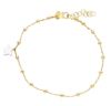 Picture of Solid 18k yellow / white gold Star Christening Bracelet for Girls | 19 cm