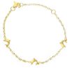Picture of 9k yellow gold Dolphin kids' Christening Bracelet | 12+3 cm