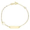 Immagine di Bracciale Battesimo bimba Cuore oro giallo 9k | Tag | 14+2 cm 