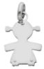 Picture of 18k white gold Baby Girl Baptism Pendant | Made in Italy