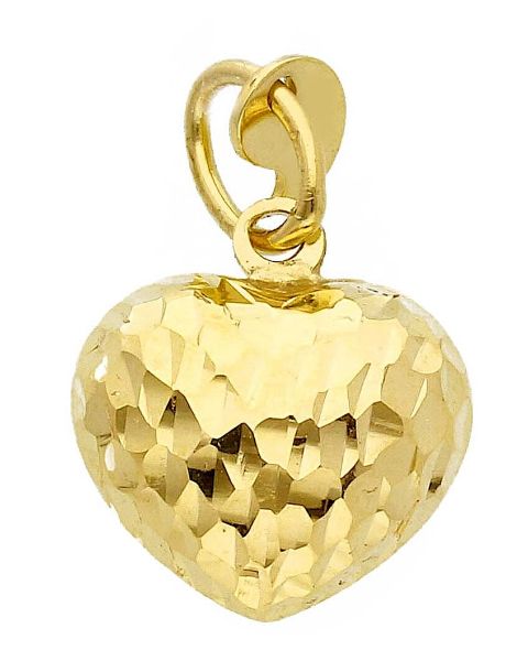 Immagine di Ciondolo Battesimo bimba Cuore oro giallo 9k 