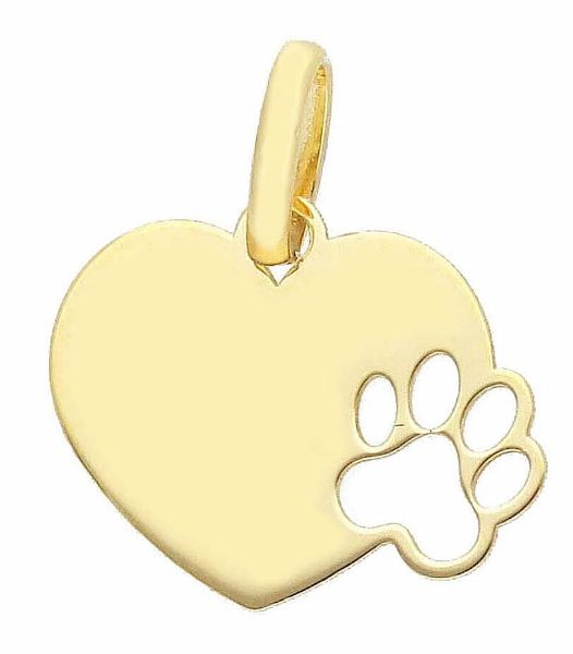 Immagine di Ciondolo Battesimo bimba Cuore oro giallo 9k 