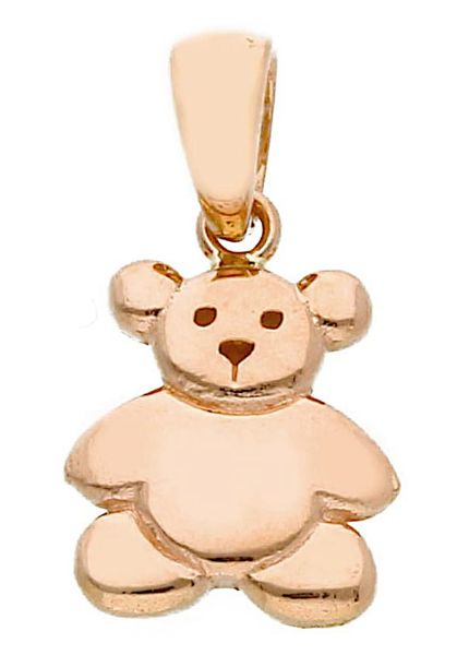 Immagine di Ciondolo Battesimo bimba Orso oro massiccio rosa 18k 