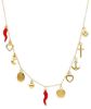 Immagine di Collana Battesimo bimba charms porta Fortuna oro giallo 18k | 42 cm 