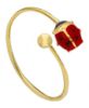 Immagine di Anello Prima Comunione bambina Coccinella oro giallo 18k e smalto