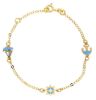 Picture of Boat Anchor & Helm First Communion Bracelet | 18k gold | 14+2 cm