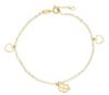Picture of 18k gold Heart & four-leaf Clover First Communion Bracelet | 17+2 cm