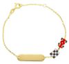 Immagine di Bracciale Comunione Auto da corsa oro 9k smalto | Tag | 14+3 cm 