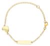 Immagine di Bracciale Comunione Cuore oro giallo 18k | Tag | 14+2 cm 