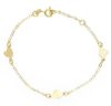 Immagine di Bracciale Prima Comunione bambina Cuori oro giallo 9k | 14+2 cm