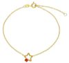 Immagine di Bracciale Prima Comunione bambina Stella e Coccinella oro giallo 9k e smalto | 16+3 cm 
