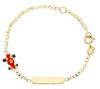 Immagine di Bracciale Comunione Macchina Corsa oro giallo 18k smalto | Tag | 16 cm 