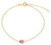 Imagen de Pulsera Primera Comunión Mariquita oro 9k y esmalte rosa | 16+3 cm