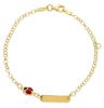 Picture of Tiny Ladybug First Communion Bracelet | 18k gold | Tag | 16 cm