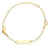Immagine di Bracciale Comunione Piede oro giallo 18k | Tag | 14+2 cm 