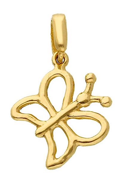 Immagine di Ciondolo Prima Comunione bambina Farfalla mini oro giallo 18k 