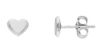 Picture of 18k white gold small Heart lobe First Communion Earrings