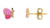 Imagen de Pendientes Primera Comunión lóbulo Mariposa oro 18k esmalte