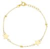 Immagine di Bracciale Cresima Stelle e Sfere oro giallo 18k | 14+2 cm 