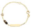 Imagen de Pulsera Confirmación niño Balón Bota de fútbol oro 18k | Tag | 16 cm