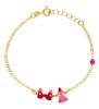 Immagine di Bracciale Cresima Principessa oro giallo 18k e smalto | 16 cm 