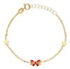 Immagine di Bracciale Cresima Stelle oro giallo 18k e smalto | 16 cm 