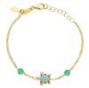 Immagine di Bracciale Cresima Tartaruga oro giallo 18k smalto e pietre | 16 cm 