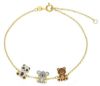 Immagine di Bracciale Cresima Panda Orsetto e Koala oro giallo 9k smalto | 16+3 cm 