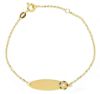 Immagine di Bracciale Cresima Pallone da Calcio oro giallo 9k smalto | Tag | 14+3 cm 