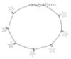 Immagine di Bracciale Cresima Stelle oro bianco 18k | 17 cm 