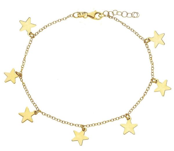 Immagine di Bracciale Cresima Stelle oro giallo 18k | 17 cm 